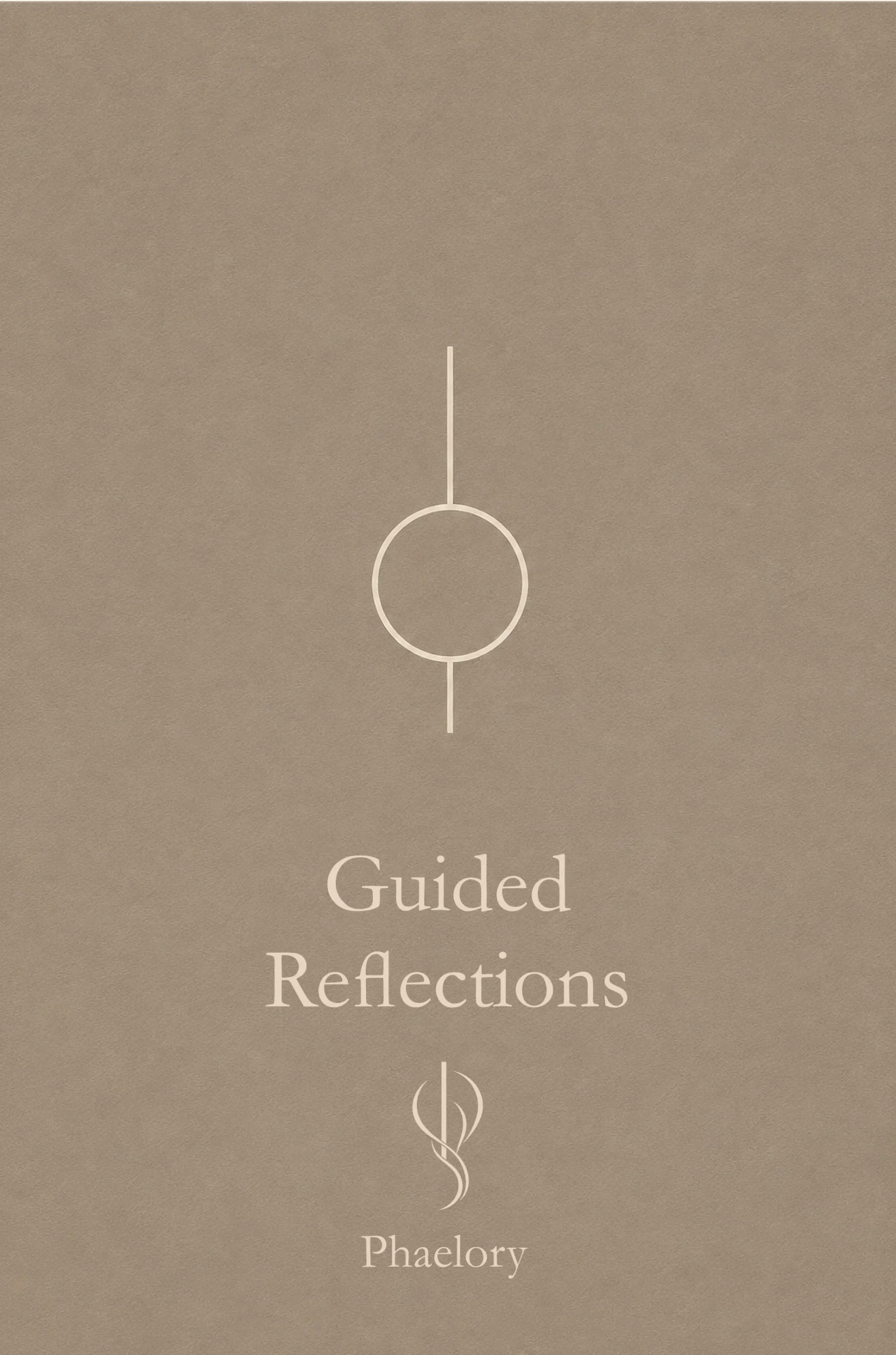 Phaelory Guided Reflections The Lined Edition Taupe Variant journal cover