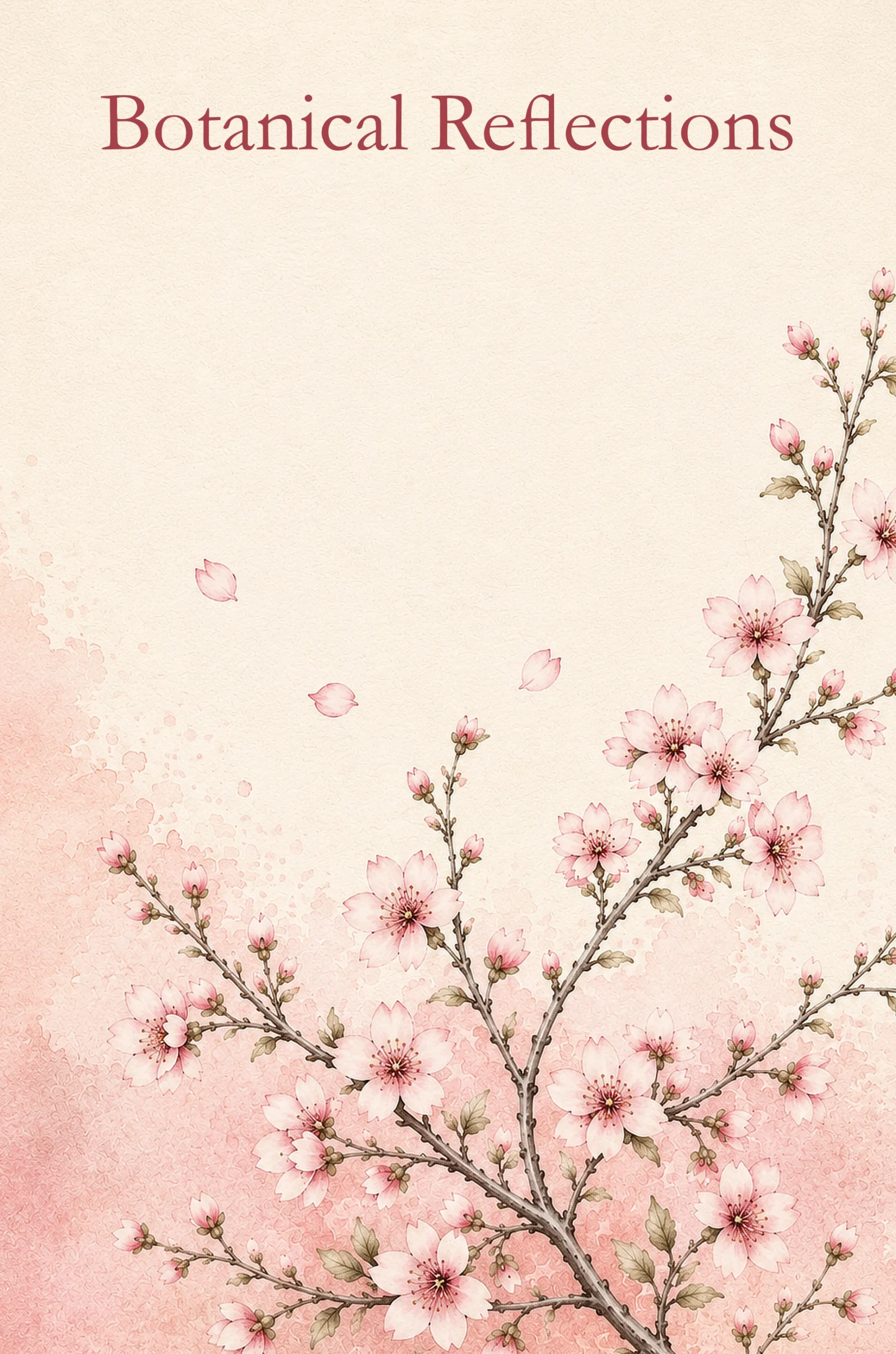 Cherry Blossom Edition journal cover with delicate cherry blossom illustration by Phaelory