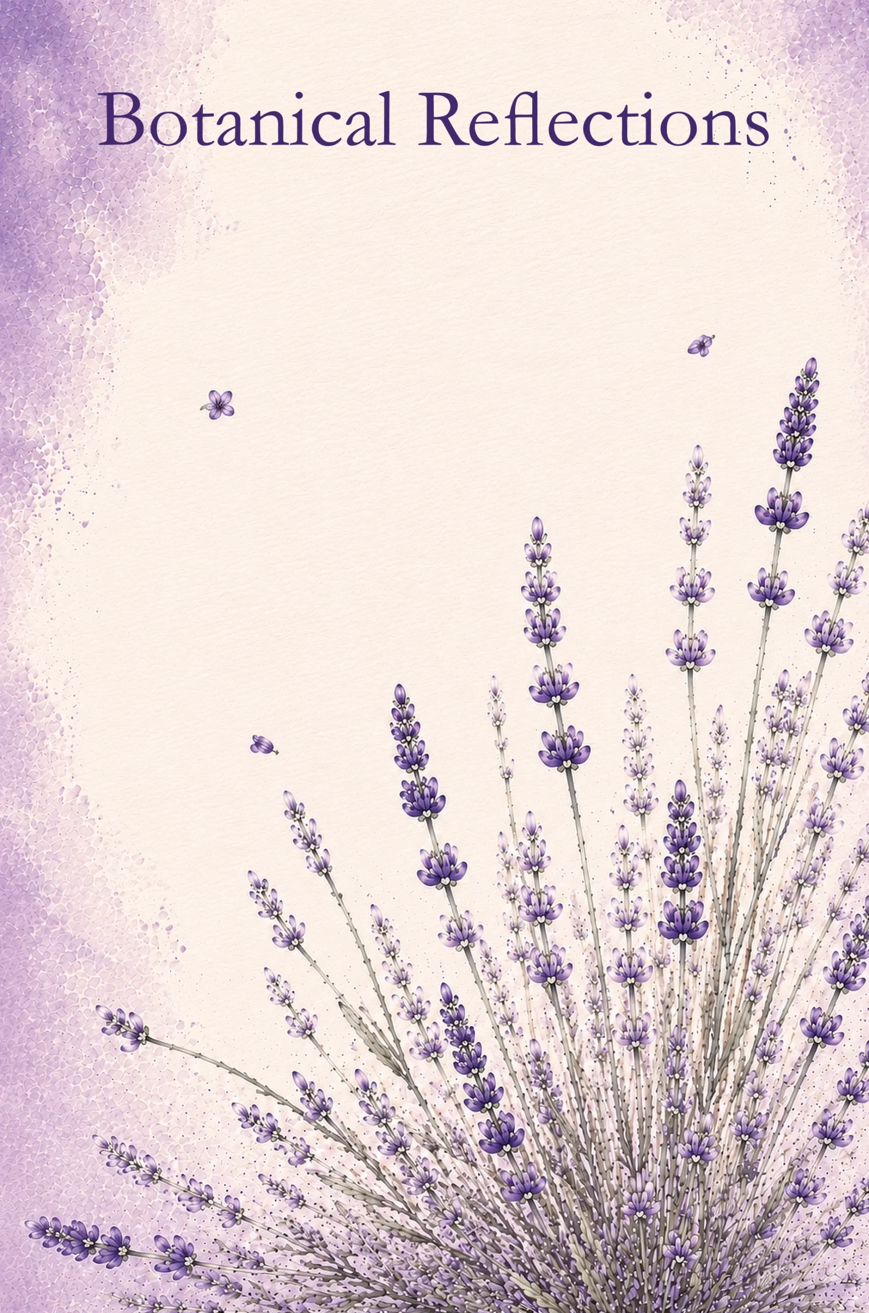 Botanical Reflections Lavender Edition journal cover with a minimalist botanical design