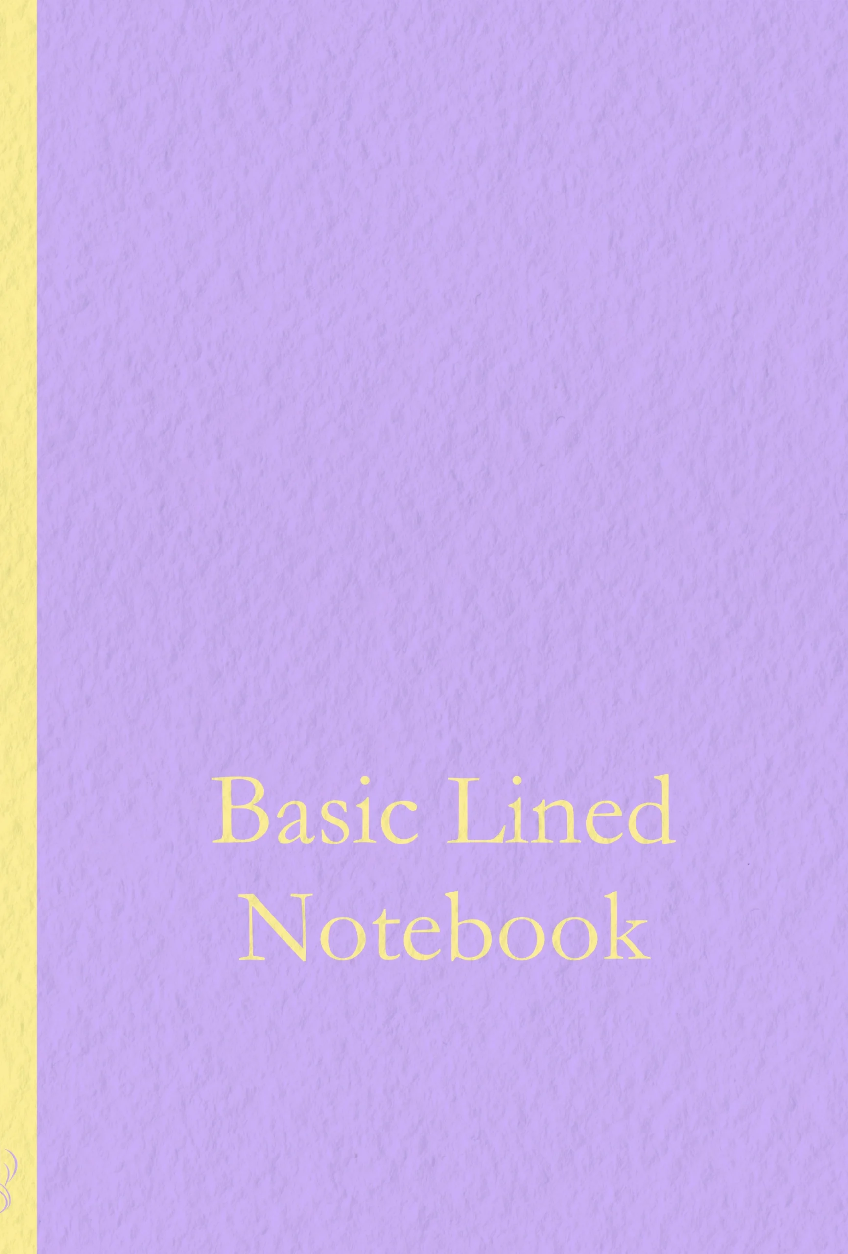 Basic Lined Notebook – Lavender & Lemon Edition | Front Cover Basic Lined Notebook Lavender & Lemon – Front Cover