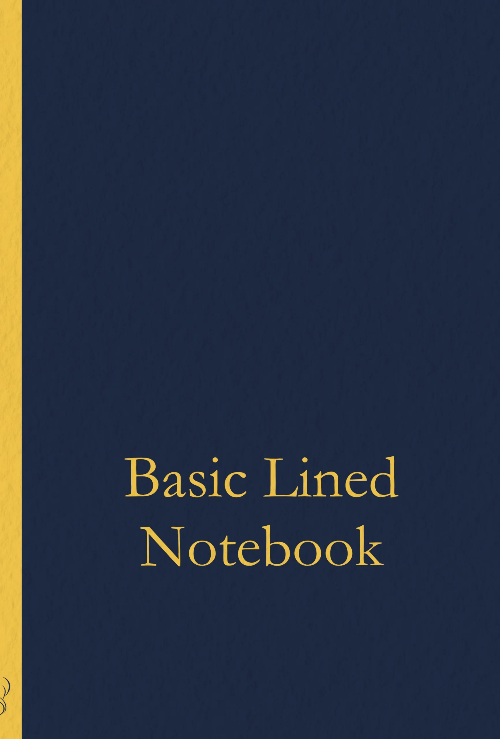 Basic Lined Notebook – Navy & Mustard Edition | Front Cover Basic Lined Notebook Navy & Mustard – Front Cover