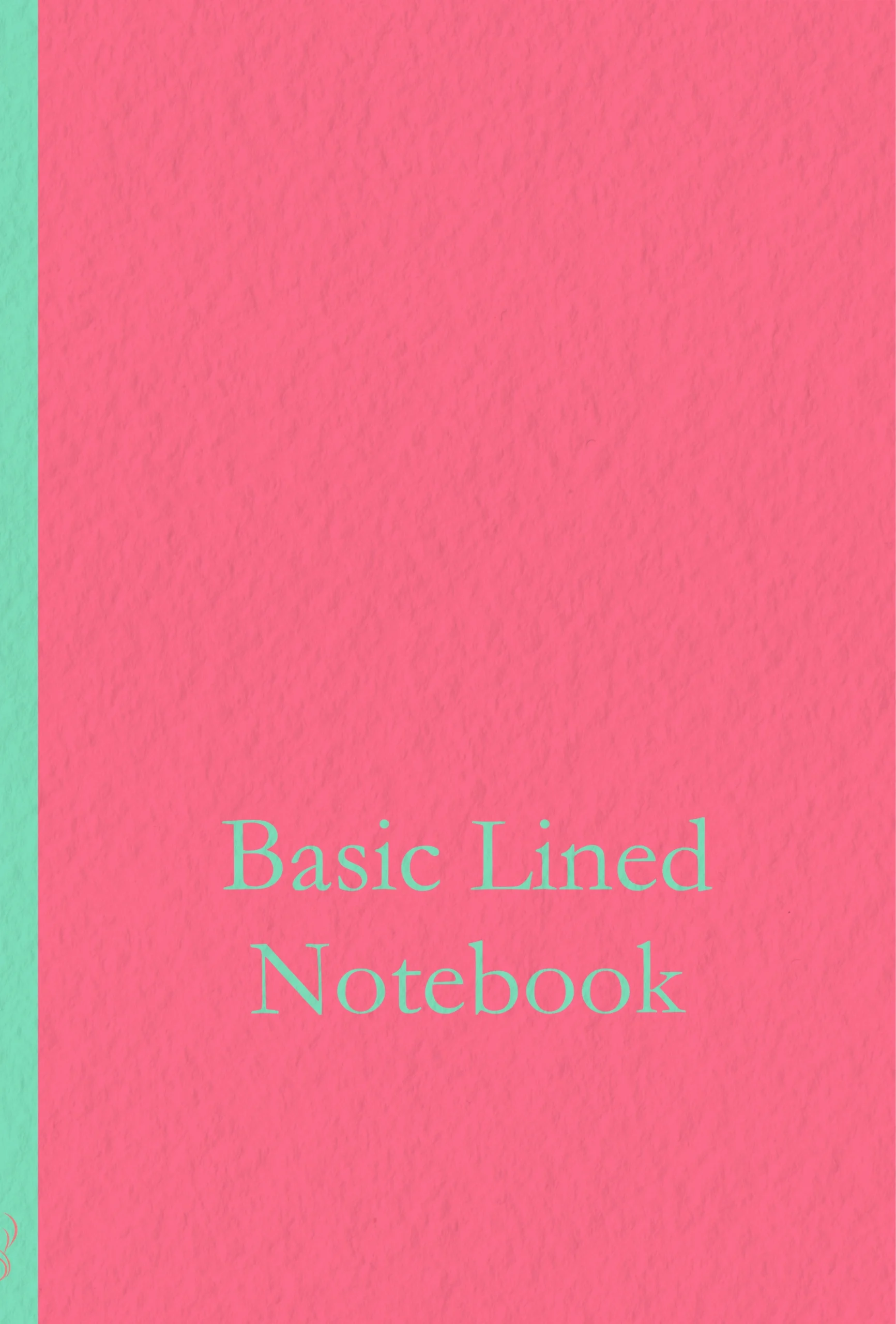 Basic Lined Notebook – Watermelon & Mint Edition | Front Cover Basic Lined Notebook Watermelon & Mint – Front Cover
