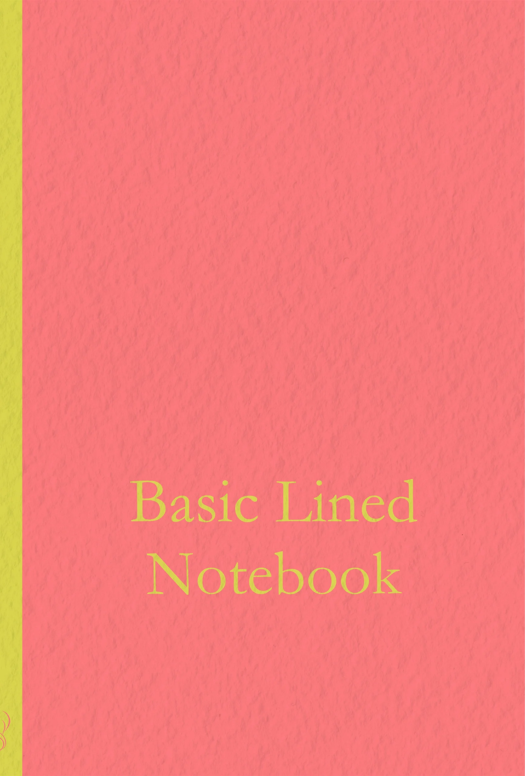 Basic Lined Notebook – Peach & Lime Edition | Front Cover Basic Lined Notebook Peach & Lime – Front Cover